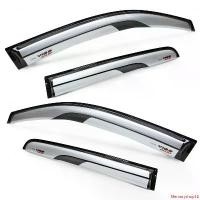 ราคา Memoryshop12 ใช้งานได้ คิ้วกันสาด กันสาด กันสาดฝน ทรง Mugen 4ประตู สีบรอนซ์ตัดดำ สำหรับ Toyota Vigo Champ ปี 2005-2014 Car รถยนต์ (1731629545004435927)