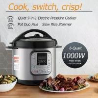 ราคา Pot Duo Plus, 6-Quart Whisper Quiet 9-in-1 Electric Pressure Cooker, Slow Rice Steamer, Sauté, Yogurt Maker, Warmer , Rice/Grain Cooker stainless Steel (1729884154020465040)