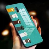 ราคา เคสสำหรับ Samsung J7 PLUS ฝาหลังกระจกนิรภัยเคลือบเงา กันกระแทก ลูกแมว คลื่น (1729756152949607308)