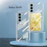 ราคา เคสโทรศัพท์แบบนิ่ม, พร้อมกระเป๋าการ์ด, สำหรับ Infinix Hot 50 4G 5G 2024, วัสดุ TPU, โปร่งใส, การป้องกันกระจกมองหลังแบบเต็มตัว, เคส, ปลอก (1731078330949535867)