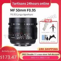 ราคา เลนส์กล้อง 7artisans 50mm F0.95 APS-C สำหรับ Nikon Z M4/3 Fujifilm X Canon EF-M EOS-M กล้อง Sony E รูรับแสงขนาดใหญ่ โฟกัสแบบแมนนวล (1729963716550363993)