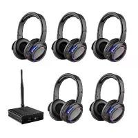 ราคา หูฟังดิสโก้, UHF RF, ไร้สาย, ชุดหูฟังดีเจ, 5 ชิ้นและ 1 เครื่องส่งสัญญาณ, ระยะทาง 500m (1731479828855032592)