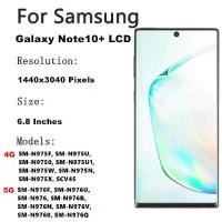 ราคา หน้าจอ LCD, AMOLED, สำหรับ Samsung Note 10 Plus, เข้ากันได้กับ Samsung Galaxy Note10+ N975 976 4G 5G, หน้าจอสัมผัส, รองรับ S Pen, พร้อมลายนิ้วมือ (1732206718744037693)