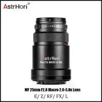 ราคา เลนส์มาโคร, AstrHori, 25 มม. F2.8, โฟกัสแบบแมนนวล, กรอบเต็มรูปแบบ, 2-5X ซูมพิเศษ, สำหรับกล้อง Fuji X, Canon RF, Nikon Z, Panasonic L, Sony E Mount, ผลิตภัณฑ์ของแท้, ใหม่เอี่ยม (1730396486376655705)