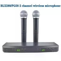 ราคา ไมโครโฟนไร้สาย Shure Blx288 2 ช่อง พร้อมเครื่องส่งสัญญาณ ระยะทาง pg58 แบบใช้มือถือ 80 ม. (1731126023029230324)