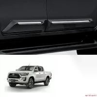 ราคา ปัจจุบัน คิ้วกันกระแทกประตู กันกระแทกขอบประตู 4 ชิ้น สีเงิน สำหรับ Toyota Hilux Revo Prerunner ปี 2021-2022 Car รถยนต์ Sticker รถจักร (1731635749181360148)