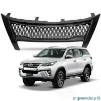 ราคา snqwewshop18 ความคงทน กระจังหน้า กระจังตาข่าย ไม่มีโลโก้ V.1 สี ดำด้าน สำหรับ โตโยต้า Toyota Fortuner ปี 2016-2017 รถยนต์ Auto มอเตอร์ไซค์ กันชน (1731678595320416275)