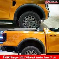 ราคา คิ้วล้อ โปร่งล้อ คิ้วโปร่งล้อ Ranger 2022 2023 2024 สำหรับ wildtrack 3" ลาย V8 ดำด้าน 4 ประตู (1729700206688504086)