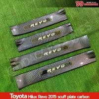 ราคา ชายบันได เรนเจอร์ Revo 2015-2022 ลายคาร์บอน สำหรับรถ 4 ประตู 1 ชุดมี 4 ชิ้น กันรอยบันได กันรอยประตู (1729640315131758870)