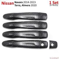 ราคา ความคงทน ครอบมือจับประตู ครอบมือเปิดประตู 4 ประตู สีเครฟล่าดำ สำหรับ Nissan D23 Frontier Navara ปี 2014-2023,Terra,Almera ปี 2020 รถยนต์ car Sticker รถจักร (1731635838721231648)