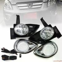 ราคา ใช้งานได้ ไฟตัดหมอก ไฟสปอร์ตไลท์ รุ่น ฮอนด้า HONDA CR-V CRV G2 ปี 2005 - 2006 พร้อมครอบ สีโครเมี่ยม และชุดสายไฟ 1 ชุด Motorcycle มอเตอร์ไซค์ หลอดไฟ (1731661754570673064)