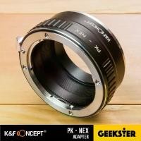 ราคา เมาท์แปลง K&F PK-NEX ( Pentax K - Sony E / FE / NEX Lens Adapter / KF ) กล้อง เลนส์ ชุด สี 110 iled 2023 125 หัวเถิก ขาว มุก (1731022909348022672)