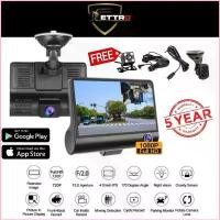 ราคา tebrunshop10 XH202 T672TP กล้องติดรถยนต์ 3 in 1 กล้องติดรถยนต์แดชแค DVR HD 1080P 170 Wide Angle Cycle Recorder G-Sensor 3 IN 1 แนะนำ (1730495131859323429)