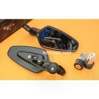 ราคา กระจกปลายแฮนด์ power Racing F สีดำ กระจกแต่งจีออโน่ (1731615138348631519)