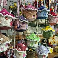 ราคา กระเป๋าถักบ้านยายวาด งานฝีมือ เชือกฟอก (1730140862209951977)