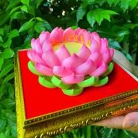 ราคา ฐานบัวสีชมพู 4นิ้ว งานฝีมือ (1729481774714751810)
