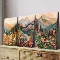 ราคา ภาพวาดตกแต่งพิมพ์ผ้าใบโครงไม้ ชุด 3 ชิ้น สไตล์ภาพสีน้ำและภาพสีน้ำมัน ดอกไม้และภูเขาสีสันสดใส ทิวทัศน์ป่า ภูมิทัศน์ภูเขา ศิลปะตกแต่งผนังบ้านในร่ม (1732169254503941761)