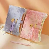 ราคา สมุดโน๊ตไดอารี่ กุญแจล็อคความรัก ของขวัญธุรกิจ สมุดบันทึก หนัง PU 360 หน้า ขนาด B6 น่ารัก สมุดโน๊ต (1731805099139566247)