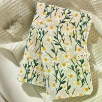 ราคา สมุดบันทึกศิลปะ, ปกตาข่าย, พื้นผิวผ้าฝ้ายลินิน, A5 (15x21 ซม.) และ A6 (18x23 ซม.), ปักดอกเบญจมาศสีขาว, ถอดออกได้, สมุดบันทึกศิลปะที่ทำด้วยมือแบบพกพา, สมุดบันทึก Memo, เปิดตัวในปี 2025 (173264159854949