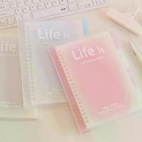 ราคา สมุดบันทึก ขนาด A5/B5 วัสดุ PP ฝ้า สีสันสดใส เรียบง่ายและหวาน ธรรมชาติ สไตล์คู่มือ 60 แผ่น/หนังสือ สมุดใบไม้หลวมพลาสติก อุปกรณ์นักเรียน DIY (1731542283162125313)