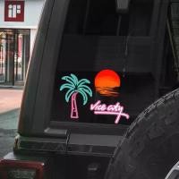 ราคา สร้างสรรค์ Sin City Sunset ครึ่งหนึ่งของหน้าต่างรถ สติ๊กเกอร์ติดรถ สติ๊กเกอร์กันชน กระดาษ ต้นมะพร้าว กันน้ำ สะท้อนแสง สติ๊กเกอร์กันชน (1730910859758963668)