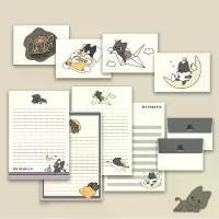 ราคา ชุดกระดาษซองจดหมาย แมวดำตัวเล็กน่ารัก กระดาษ 4 แผ่น ซองจดหมาย 4 ซอง เหมาะสำหรับคำเชื้อเชิญและตัวอักษร (1732136172745492399)