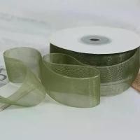 ราคา เทป Organza ริบบิ้นชีฟองใส, ริบบิ้นคัลเลอร์ริบบิ้นผ้า, ริบบิ้นบรรจุภัณฑ์ช่อดอกไม้, ดอกไม้จัสมิน DIY, ขนาด 5.5 ซม., 20252.5 (1731239696605415410)