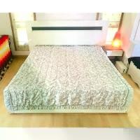 ราคา ผ้าห่ม หรือผ้าปูรองนอน/โซฟา ขนาด 6-6.5ฟุต สีเทาลายดอกวินเทจ ยี่ห้อ BeauMonde มือสองสภาพดี สินค้าญี่ปุ่น-เกาหลีแท้ (1732546628657120746)