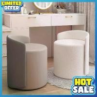 ราคา [พร้อมส่ง] เก้าอี้สตูล นั่งเล่นทรงกลม สตูล 1ที่นั่ง เก้าอี้โต๊ะแป้ง ขนาดใหญ่ มี 3 สีให้เลือก สตูลวางเท้า เก้าอี้ นั่งกับโต๊ะเครื่องแป้ง (1732061291685709327)