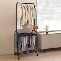 ราคา ไม้แขวนกางเกง ไม้แขวนเสื้อ ราวแขวนเสื้อผ้า ที่เก็บของในห้องนอน ไม้แขวนกางเกง รุ่นอัพเกรด ราวแขวนกางเกง และราวแขวนเสื้อผ้า แขวนผ้า ราวแขวนเสื้อผ้าเหล็กมี 2 ชั้น (1730605397777287428)