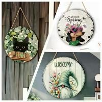 ราคา ตกแต่งผนัง, ไม้แขวนเสื้อ, เหมาะสำหรับห้องนอนและห้องนั่งเล่น, ป้ายแขวน, ของตกแต่งบ้าน, ตกแต่งวันหยุด, จี้ป้ายประตูต้อนรับ (1732121912889803999)