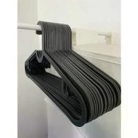 ราคา [เก็บเงินปลายทาง] ไม้แขวนเสื้อIKEA ไม้แขวนเสื้อ สีดำ แพ็ค10ชิ้น ไม้แขวนอิเกีย ไม้แขวนอย่างดี (1731336734196139552)