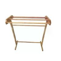 ราคา ราวตากผ้าไม้ยางพารา 4 เส้น สีธรรมชาติ ไม้แขวนเสื้อ 60 ชิ้น ไม้แขวนสแตนเลส 60 ชิ้น (1732643689297839676)