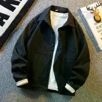 ราคา เสื้อแจ็คเก็ตยีนส์สีดำ แฟชั่นผู้ชาย ทรงหลวม ลำลอง อเนกประสงค์ สไตล์อเมริกัน เสื้อแจ็คเก็ตทำงาน มาใหม่ (1732417958180784059)