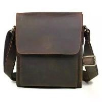 ราคา กระเป๋าสะพายหนังแท้ แฟชั่นวินเทจ สำหรับผู้ชาย กระเป๋าสะพายข้าง กระเป๋าลำลอง สไตล์คาวบอย สีน้ำตาล [COD] (1732092005076010147)