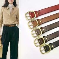 ราคา เข็มขัดหนังแท้สำหรับผู้หญิง ใหม่ เข็มขัดหนังวัวแท้ชั้นเดียว ชั้นบนสุด แฟชั่นวินเทจ อเนกประสงค์ เข็มขัดหัวเข็มขัดญี่ปุ่น (1732050439187235986)