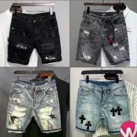 ราคา กางเกงขาสั้นผู้ชาย แฟชั่นวินเทจ กางเกงขาสั้นขาด ทำจากวัสดุโมดอล สไตล์กางเกงขาสั้น (1732570097480926830)