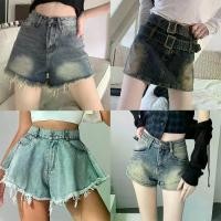 ราคา กางเกงขาสั้นทรงเอ เอวสูง สำหรับผู้หญิง แฟชั่นวินเทจ สไตล์สาวฮอต กางเกงขาสั้น (1732218893866403086)