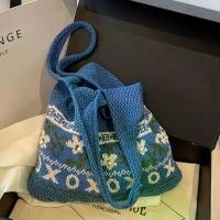 ราคา กระเป๋าทอฟาง เรียบง่ายและมีสไตล์ ความจุมาก กระเป๋าชายหาด แฟชั่นวินเทจ กระเป๋าถัก Ins กระเป๋าสะพายหญิง กระเป๋าถือไหมพรมถัก (1731278492991129200)