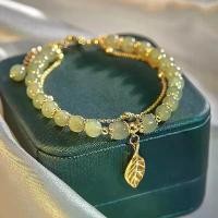 ราคา สร้อยข้อมือระดับไฮเอนด์, แฟชั่นวินเทจ, กำไลใบหยกสาขาทอง, ราคาไม่แพง, สร้อยข้อมือ Niche หรูหรา, เครื่องประดับ bracelet men กํา ไล ข้อ มือ พญาครุฑ (1732215976445839439)