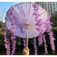 ราคา ร่มอะนิเมะ สีม่วงลาเวนเดอร์ พร้อมพัดลม กันลม เหมาะสำหรับการเต้นรำชายหาด คอสเพลย์ และฮั่นฝู ร่มกระดาษน้ำมัน ร่มกันแดด (1730565663007869078)