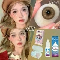 ราคา คอนแทคเลนส์ SET UYAAI CONTACTLENS พร้อมน้ำตาเทียมและอุปกรณ์ ผู้หญิง ดวงตา olens olive lens (1731622175027661822)