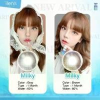 ราคา คอนแทคเลนส์ ขนาดมินิ Milky ( ilens )Brown/Gray (1731728738867381266)