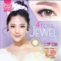 ราคา คอนแทคเลนส์ รุ่น Jewel 4 Tone/Lily 4 Tone By Kitty kawaii สีเทา/ตาล Gray/Brown มีค่าสายตาปกติ (0.00) (1729662421662075303)