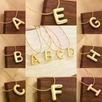 ราคา สร้อยคอขายดีในยุโรปและอเมริกา แฟชั่น Niche สร้อยคอจี้ตัวอักษร A-Z เรียบ สร้อยคอตัวอักษร 26 ลูกโป่ง สร้อยคอเริ่มต้น (1730603292451178612)