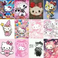 ราคา DIY ภาพวาดเพชรกลม ชุดปักครอสติชโมเสค Hello Kitty ซานริโอ เหมาะสำหรับห้องนั่งเล่นและห้องนอน ภาพวาดตกแต่ง ลูกโป่ง ชุดปักครอสติช (1732134666191604705)