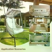 ราคา เก้าอี้ไข่สวิง, เปลญวน, เก้าอี้เปลญวนพร้อมขาตั้ง, ที่วางแก้ว, ผ้ากันแดด, เสื่อป้องกันรังสียูวีสีดำ, โครงหวายหวาย, ความจุรับน้ำหนัก 350 ปอนด์, เหมาะสำหรับลานกลางแจ้ง, ห้องนอน, รวมที่วางแก้วที่ออกแบบมาอ