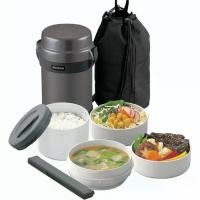 ราคา [จัดส่งทันที] zojirushi Lunch Jars / ปิ่นโตอาหารสูญญากาศเก็บความร้อน กล่องอาหารอุ่นได้ 4ชั้นน้ำหนักเบาพกพาได้ กล่องข้าวกลางวัน มีกระเป๋า ความจุขนาดใหญ่ กล่องข้าวไปโรงเรียน กล่องข้าวถนอมอาหาร รุ่น SL-J