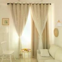 ราคา มู่ลี่เวลโคร, ขายร้อน, ผ้าม่าน 2 ชั้น, สไตล์นอร์ดิก, หรูหรา, ดาวกลวง, เหมาะสำหรับห้องนอน, เด็ก, เด็กผู้หญิง, สไตล์เจ้าหญิง, อินฟลูเอนเซอร์, ผ้าม่านหน้าต่าง, เหมาะสำหรับห้องนั่งเล่น, ผ้าม่าน Yang palin