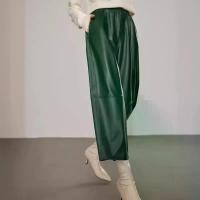 ราคา กางเกงหนังแท้ สำหรับผู้หญิง เอวยางยืด กางเกงฮาเร็มขากว้างหนังแกะ สไตล์ใหม่ ฤดูใบไม้ผลิ 3661 กางเกงย่น กางเกงครอป กางเกงหนังสำหรับผู้หญิง ขายาว ผ้า ลินิน ขาม้า เอวสูง ขาเดฟ ลูก ฟูก ลาย ริ้ว สูง โรเชฟ ข